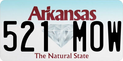 AR license plate 521MOW