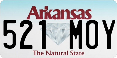 AR license plate 521MOY
