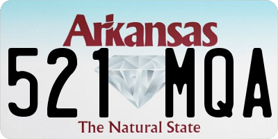 AR license plate 521MQA