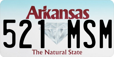 AR license plate 521MSM