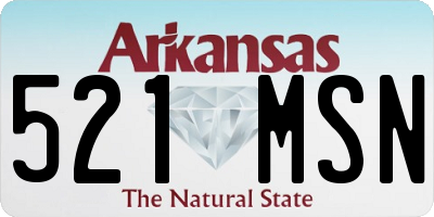 AR license plate 521MSN