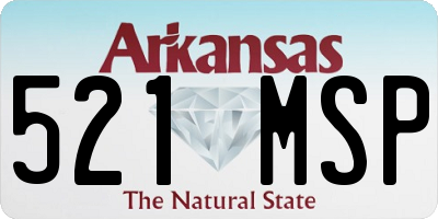 AR license plate 521MSP