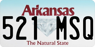 AR license plate 521MSQ