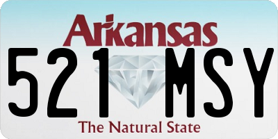 AR license plate 521MSY