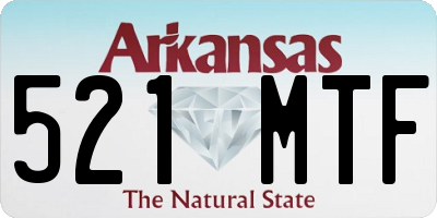 AR license plate 521MTF