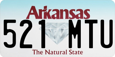 AR license plate 521MTU