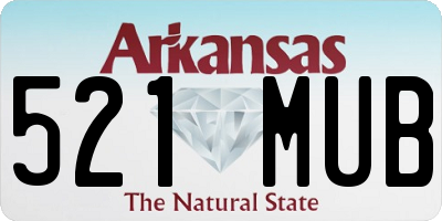 AR license plate 521MUB