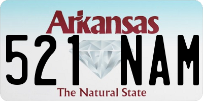 AR license plate 521NAM