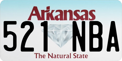 AR license plate 521NBA