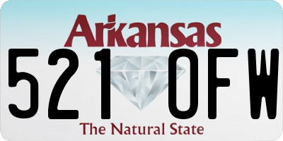 AR license plate 521OFW