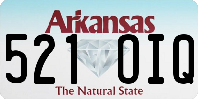 AR license plate 521OIQ