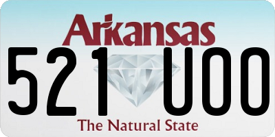 AR license plate 521UOO