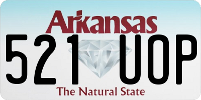 AR license plate 521UOP
