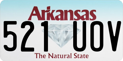 AR license plate 521UOV