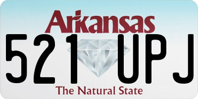 AR license plate 521UPJ