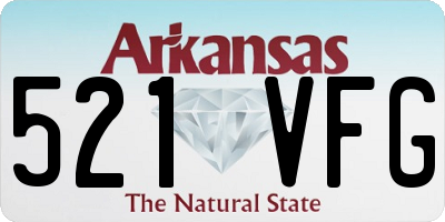 AR license plate 521VFG