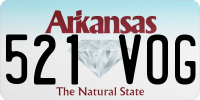 AR license plate 521VOG