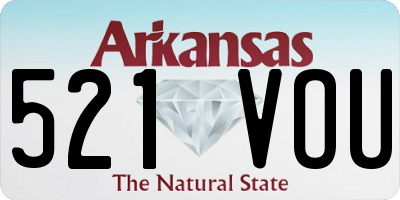 AR license plate 521VOU