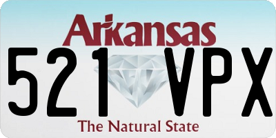 AR license plate 521VPX