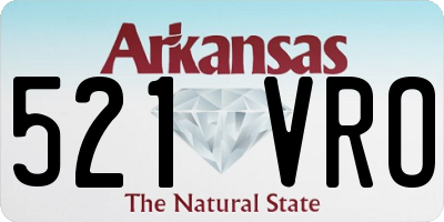 AR license plate 521VRO