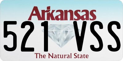AR license plate 521VSS