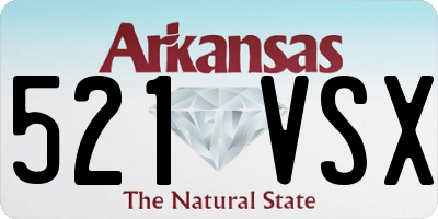 AR license plate 521VSX