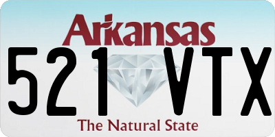 AR license plate 521VTX