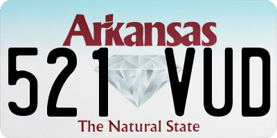 AR license plate 521VUD