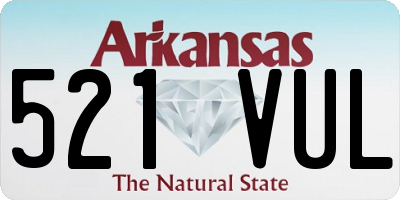 AR license plate 521VUL