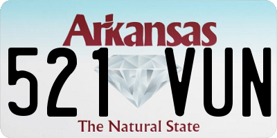 AR license plate 521VUN
