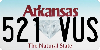 AR license plate 521VUS