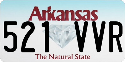 AR license plate 521VVR