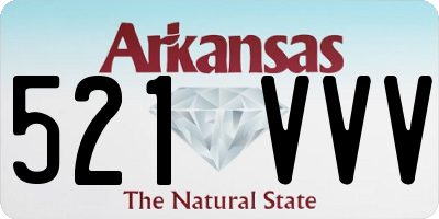 AR license plate 521VVV