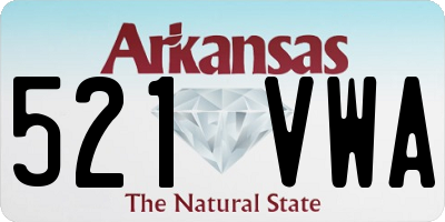 AR license plate 521VWA