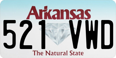 AR license plate 521VWD