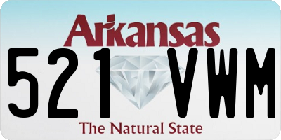 AR license plate 521VWM
