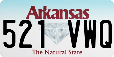 AR license plate 521VWQ