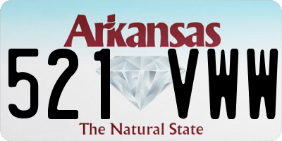 AR license plate 521VWW