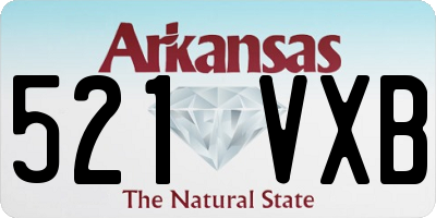 AR license plate 521VXB
