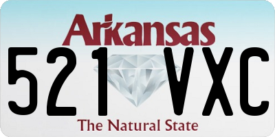 AR license plate 521VXC