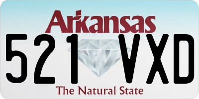 AR license plate 521VXD