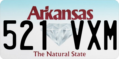 AR license plate 521VXM