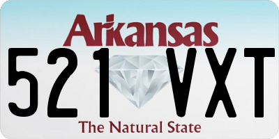 AR license plate 521VXT