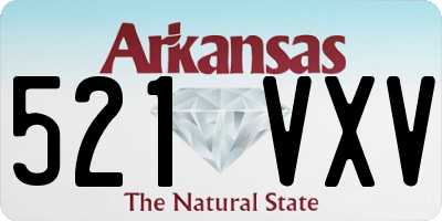 AR license plate 521VXV