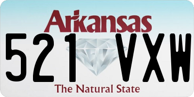 AR license plate 521VXW