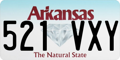 AR license plate 521VXY