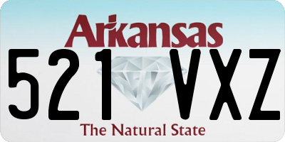 AR license plate 521VXZ