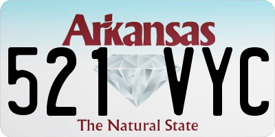 AR license plate 521VYC