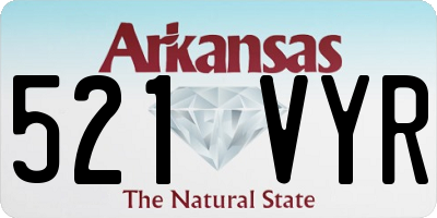 AR license plate 521VYR