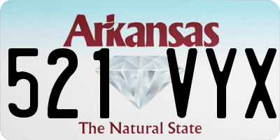 AR license plate 521VYX